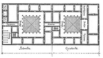 Roman house plan after Vitruvius