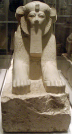 Sphinx of Egyptian pharaoh Hatshepsut.