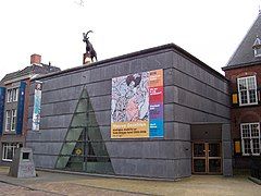 Former entrance to the Fries Museum on the Turfmarkt in Leeuwarden