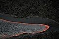 Pāhoehoe Lava flow at The Big Island of Hawaii. The lava flow is due to July 21 fissure eruption.