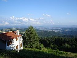 View towards Panagyurishte.