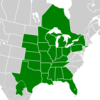 Symphyotrichum oolentangiense distribution map