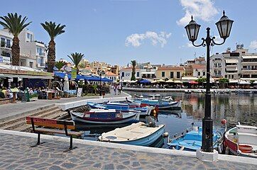 The old harbour in Agios Nikolaos