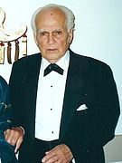 Snapshot of Anton Coppola taken backstage at the Belk Theater in Charlotte, North Carolina in 2001 during a production of Puccini's Turandot which he conducted for Opera Carolina.