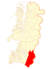 Location of the O'Higgins commune in Aisén Region