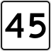 Route 45 marker