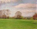 Landscape with Trees and Pasture (oil on ply wood, 1921)