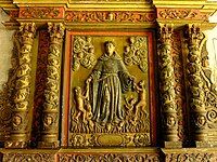 Carved bas relief at San Agustin Church, Manila