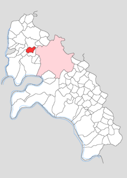 Map showing Jalupura in Firozabad block