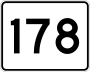 Route 178 marker