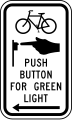 R10-26 Bicycle push button for green light with arrow