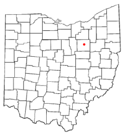 Location of Smithville, Ohio