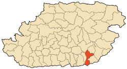 Location of Daira Iferhounene in the Tizi Ouzou district