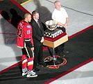 Iginla during a Molson Cup ceremony