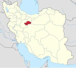 Location of Qom province