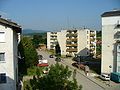 "Kocke" apartment blocks in town