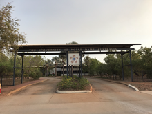 This is a photograph of the entrance to the Broome campus in the Kimberley region north in Western Australia.