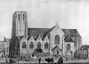 The Church of St. Gaugericus in the 18th century (demolished 1798–1802)