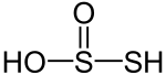 Structure of thiosulfurous acid