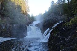 Kivach Waterfall, a protected area of Russia in Kondopozhsky District