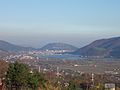 The city and the Bistrița River