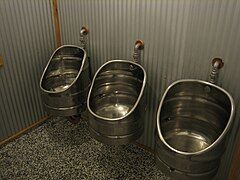 Brewery urinals in Christchurch, New Zealand