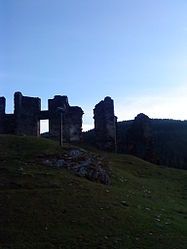 The ruins of the château in Saint-Julien-d'Arpaon