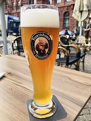 A glass of Franziskaner Weissbier in Bremen