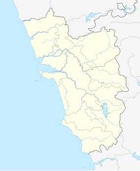 Map showing the location of Salim Ali Bird Sanctuary