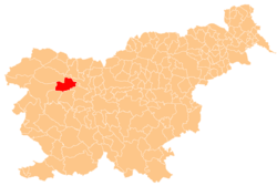 Location of the Municipality of Železniki in Slovenia