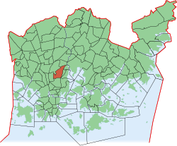 Position of Kumpula within Helsinki