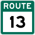 Route 13 marker