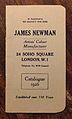 James Newman Artists' Colours Manufacturer, London, 1926