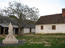 Monument in Orfalu to the Slovene culture in Hungary, made from a rock from Mount Triglav