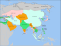 Byzantine Empire (286/395–1453 AD), Mamluk Sultanate (1250–1517 AD), Ilkhanate (1256-1335 AD), Golden Horde (1242-1502 AD), Chagatai Khanate (1226–1370 AD), Delhi Sultanate (1206–1526 AD) and Yuan dynasty (1271–1368 AD) in 1335 AD.