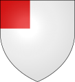 a canton—Argent, a canton gules