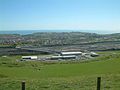 Credit: StephenDawson The Channel Tunnel terminal at Cheriton near Folkestone in Kent, from the Pilgrims' Way on the escarpment on the southern edge of Cheriton Hill, part of the North Downs. More about the Channel Tunnel...