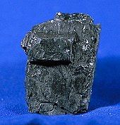 A chunk of black coal.