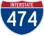 Interstate 474 marker