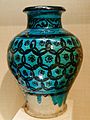 Example on Ayyubid Raqqa ware stoneware glazed jar. Syria, 12th/13th century