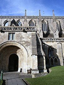 The fine parvise over the south porch