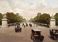 The Champs-Élysées seen from the Place de la Concorde, c. 1890.