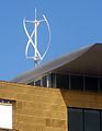 Image 2A small Quietrevolution QR5 Gorlov type vertical axis wind turbine in Bristol, England. Measuring 3 m in diameter and 5 m high, it has a nameplate rating of 6.5 kW to the grid. (from Wind turbine)