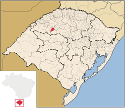 Location in Rio Grande do Sul state