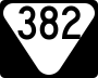 State Route 382 marker