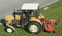 An Ursus tractor-pulled mower