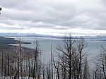 Yellowstone Lake on a stormy day