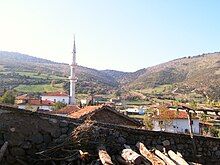 Village of Karaağaç. Wide, hilly area with some houses