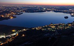 Panorama of the Lake of Pusiano