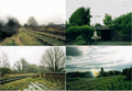 The closed old railway lines that once ran between Dudley port and Dudley's freight liner depot in 2001.